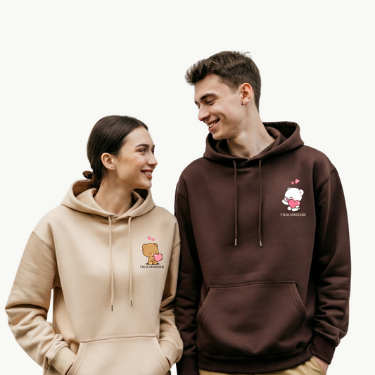2 Pack :  Milk and Mocha In Love Couple Hoodies