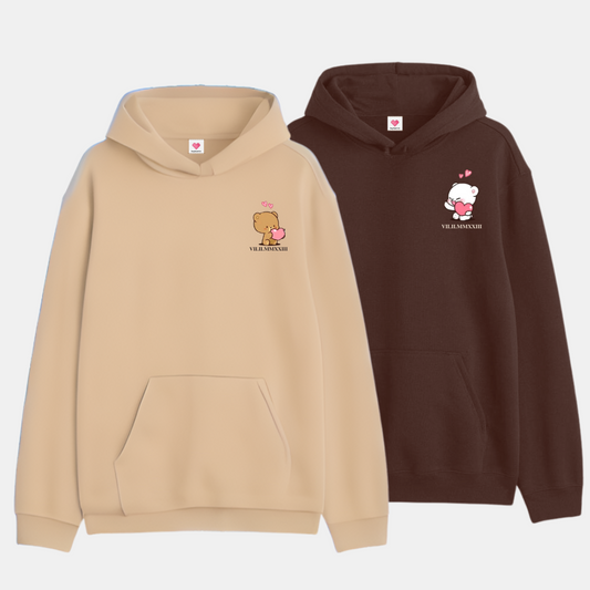 2 Pack :  Milk and Mocha In Love Couple Hoodies