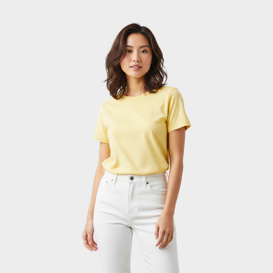 BASIC RELAXED FIT T-SHIRT YELLOW
