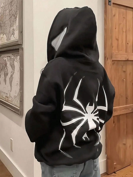 2 Pack : Spiderman Multiverse Black and White Couple Hoodies