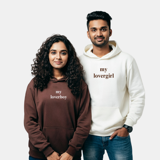 2 Pack : My Lovergirl and My Loverboy Couple Hoodie