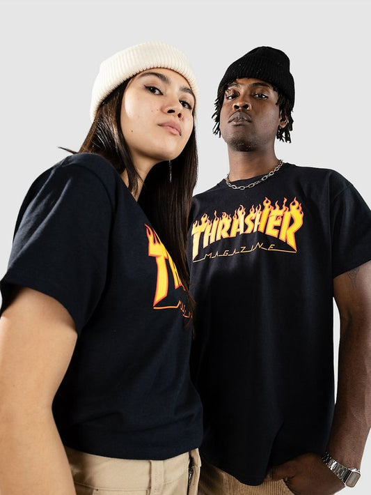 Thrasher Printed Black T-Shirt