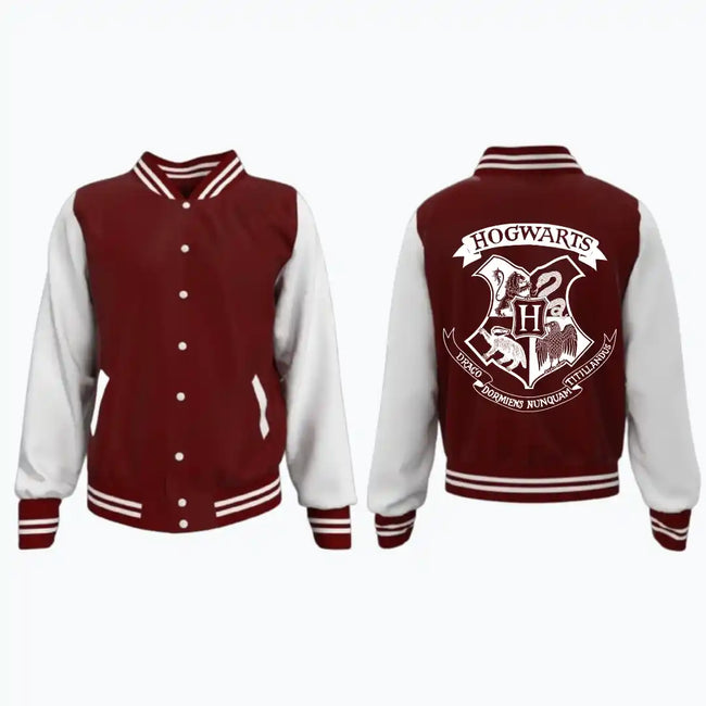 Harry Potter : Maroon Hogwarts Varsity Jacket Hover Image