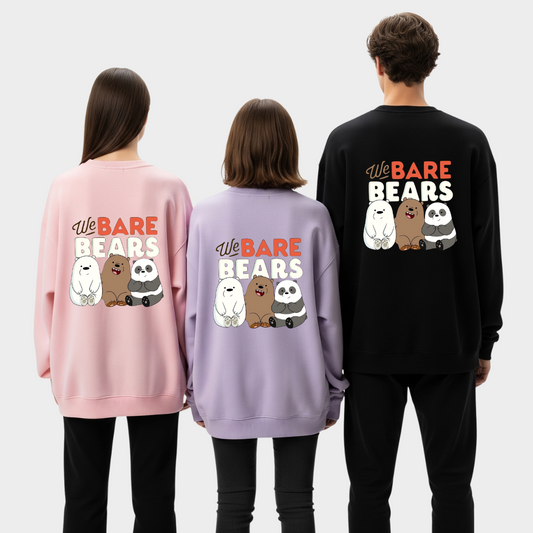 3 Pack : We Bare Bear Chilling Trio Sweatshirt