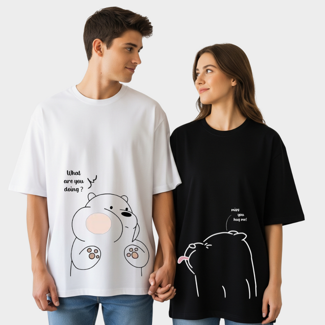 2 Pack : Bears in Love Couple T-Shirt Hover Image