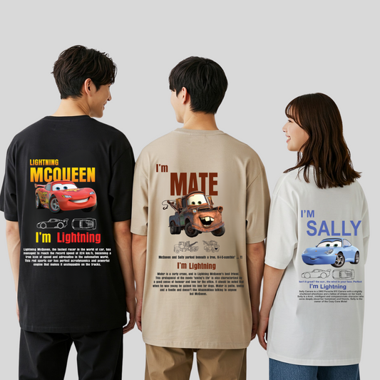3 Pack : Mcqueen Sally and Mater Trio T-Shirts