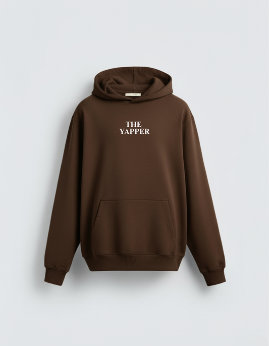 2 Pack : Brown and White Yapper and Listener Couple Hoodies