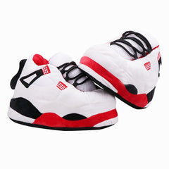 Cozy Court Red High Sneakers - Soft & Stylish Indoor Slippers