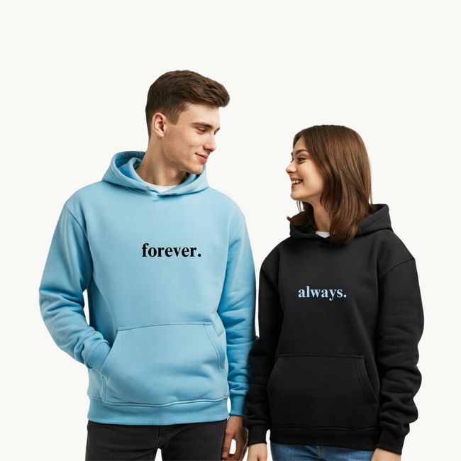 2 Pack : Always Forever Couple Hoodie Hover Image
