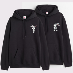 2-Pack Bugs Bunny & Lola Couple Hoodie in Black
