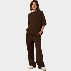 BROWN UNISEX OVERSIZED SWEATPANT