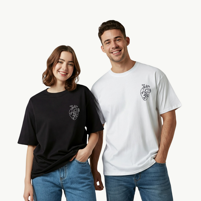 2 Pack : Cardiac Heart Couple T-Shirt Hover Image