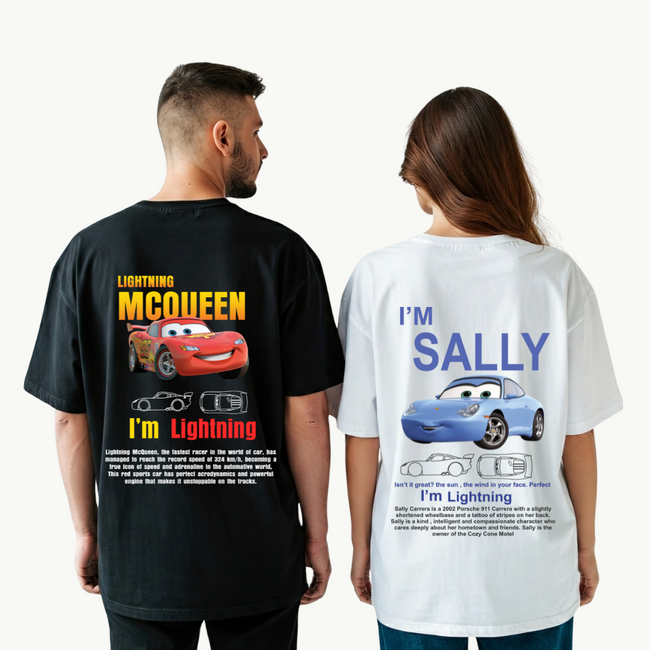 2 Pack : Mcqueen Sally Couple T-Shirt Hover Image