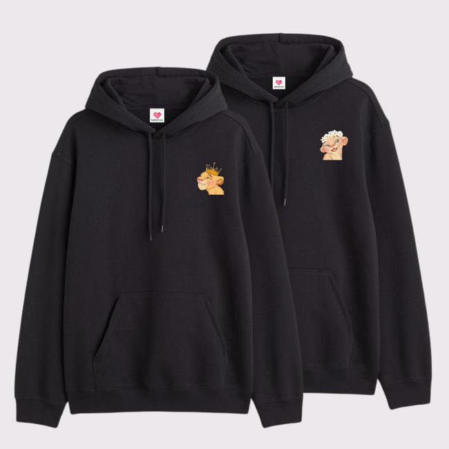 2 Pack : The Lion King Simba and Nala Couple Hoodies Main Image
