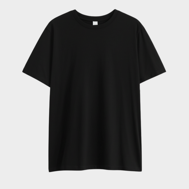 PLAIN BLACK UNISEX OVERSIZED TSHIRT Main Image