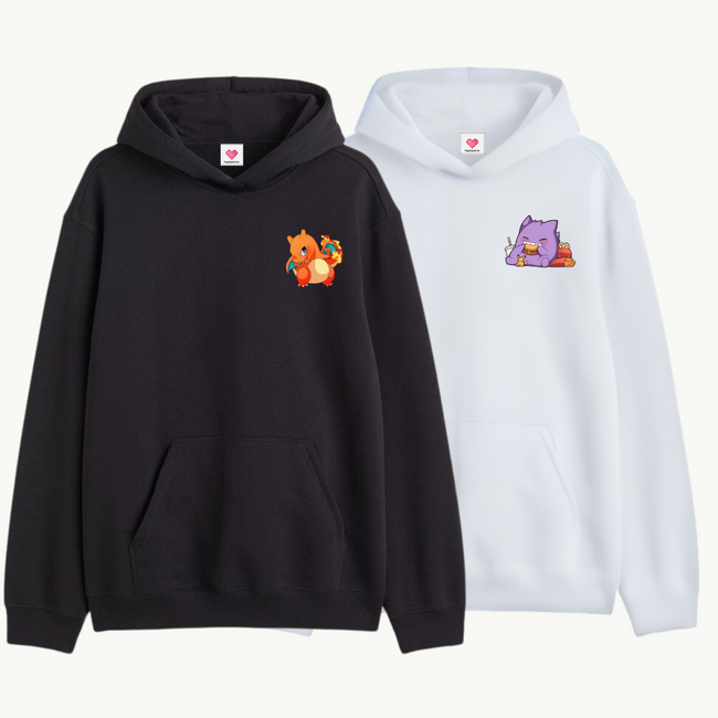 2-Pack Genger & Charlizard Pokemon Couple Hoodies Main Image