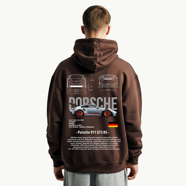 Porsche GT3-RS 911 Brown Hoodies Hover Image