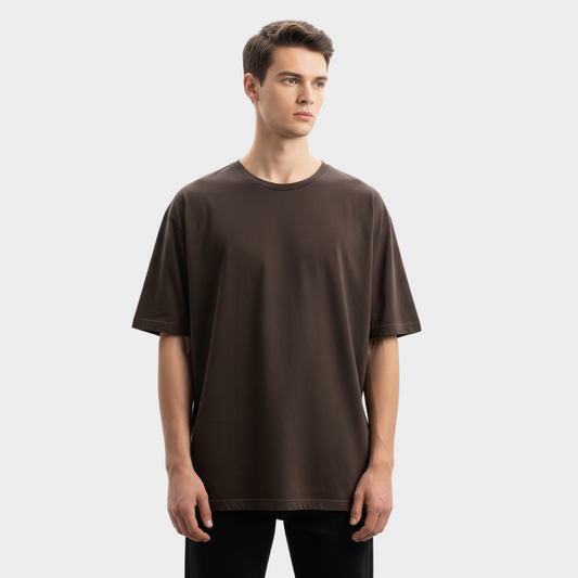 BROWN UNISEX OVERSIZED TSHIRT