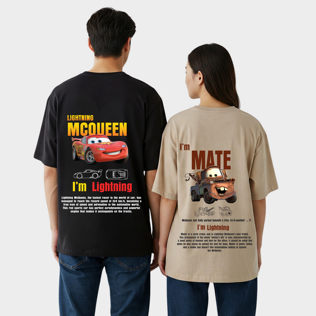 2 Pack : Mcqueen & Mate Couple T-Shirts Hover Image