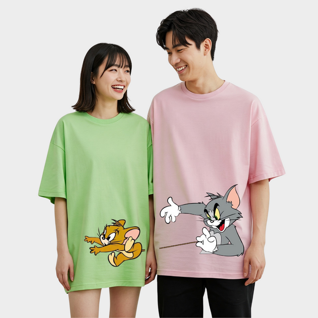 2 Pack : Tom Chasing Jerry Couple T-Shirt Hover Image