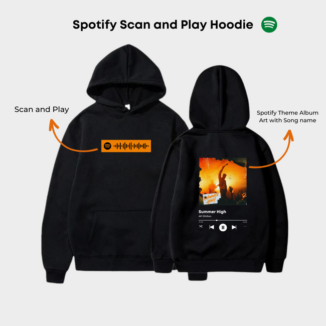 Custom Oversized Spotify Scan Code Hoodie Main Image