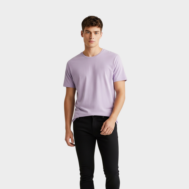 BASIC RELAXED FIT T-SHIRT LILAC Main Image