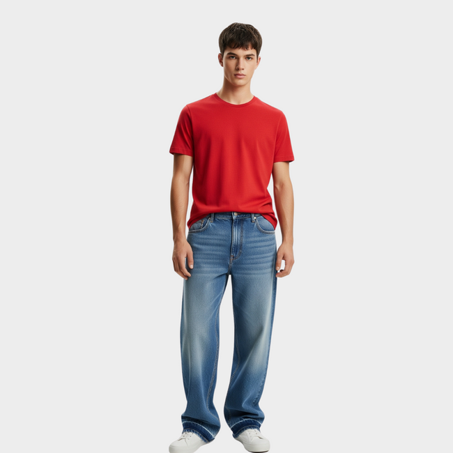 BASIC RELAXED FIT T-SHIRT RED Main Image