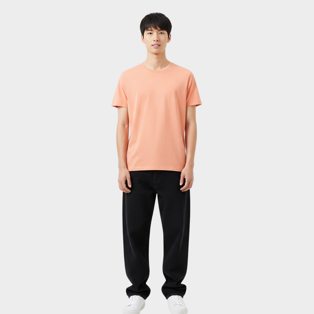 BASIC RELAXED FIT T-SHIRT PEACH