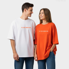2 Pack : Custom Date Embroidery Couple T-Shirt