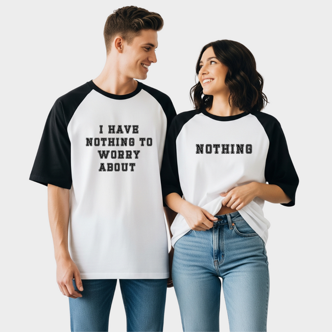 2 Pack : Nothing to Worry About Couple T-Shirt Main Image