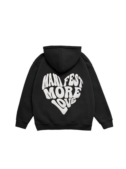 Manifest More Love Black Hoodie Hover Image