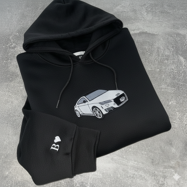 Custom Embroidery Car Unisex Hoodie Hover Image