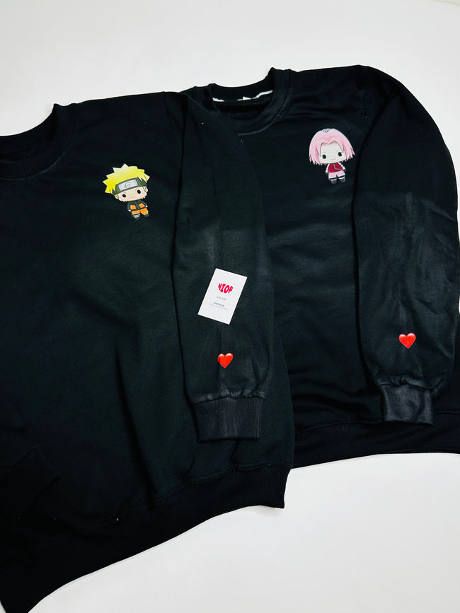 2-Pack : Naruto & Hinata Booblehead Couple Sweatshirt Hover Image