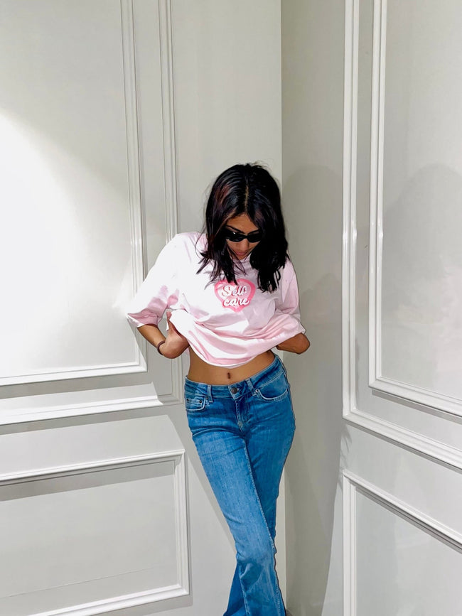 Self Love Printed Pink T-Shirt Main Image