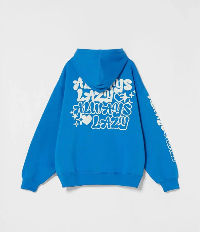 Always Lazy Unisex Royal Blue Hoodie Hover Image