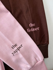 2 Pack : Pink and Brown Spider Web Heart Couple Hoodie