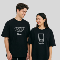 2 Pack :Lime Tequila Couple T-Shirts