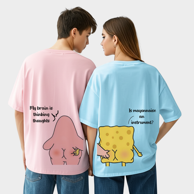 2 Pack : Spongebob Pattrick Couple T-Shirt Hover Image