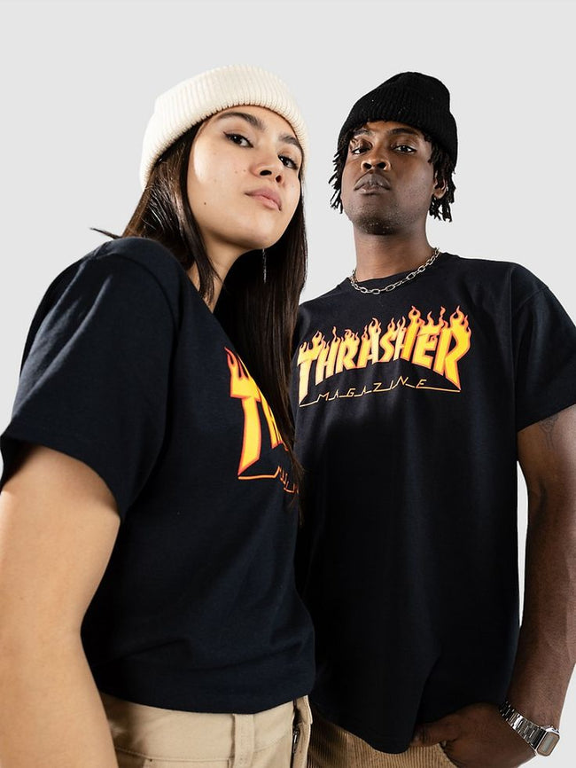 Thrasher Printed Black T-Shirt Hover Image