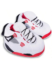 Cozy Court Red High Sneakers - Soft & Stylish Indoor Slippers