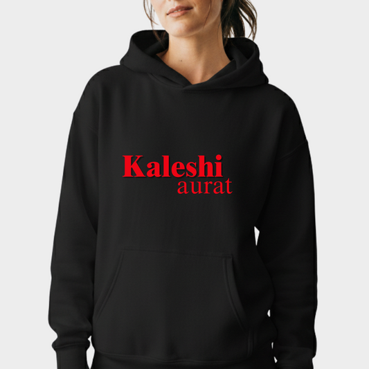 Kaleshi Aurat Black Hoodie