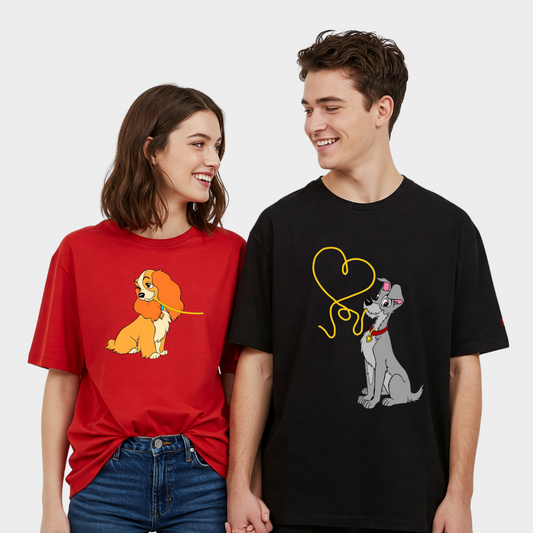 2 Pack : Lady and Tramp Couple T-Shirt