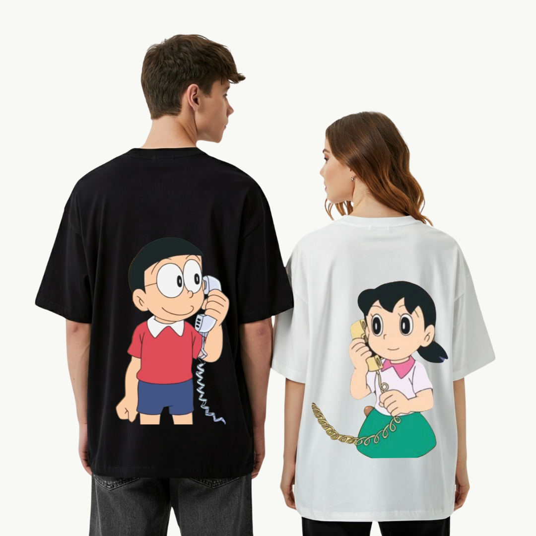 2 Pack : Nobita & Shizuka Talking Couple T-Shirt