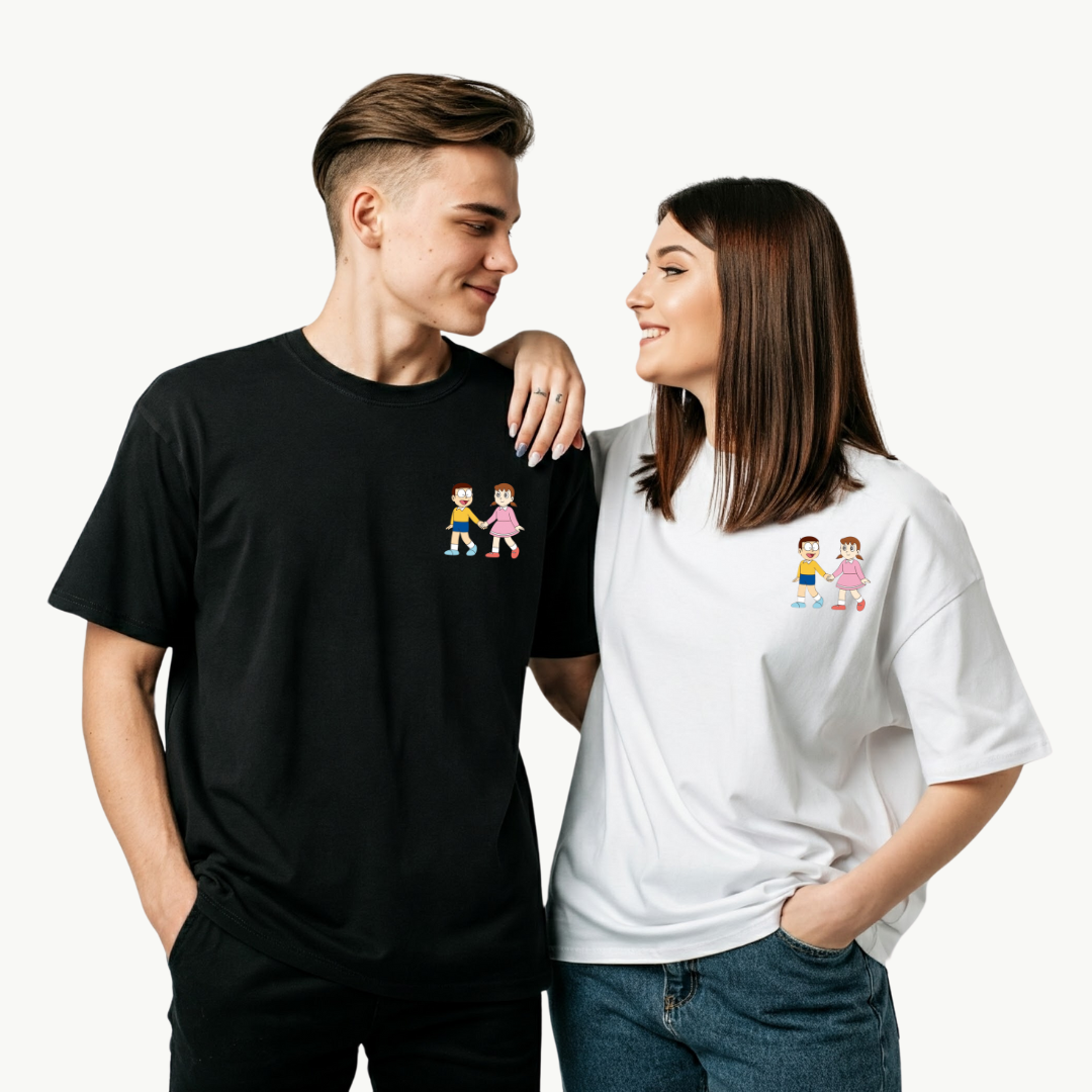 2 Pack : Nobita & Shizuka In Love Couple T-Shirt
