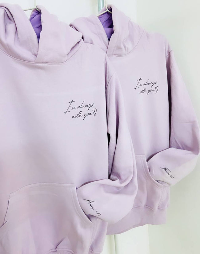 2 Pack : I’m Always With You Lilac Couple Hoodie Hover Image