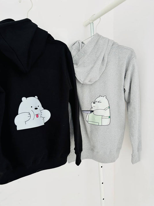 2-Pack : Ice Bear Text Hoodies