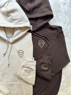 2-Pack: Favorite Place To Be Embroidery Couples Hoodies
