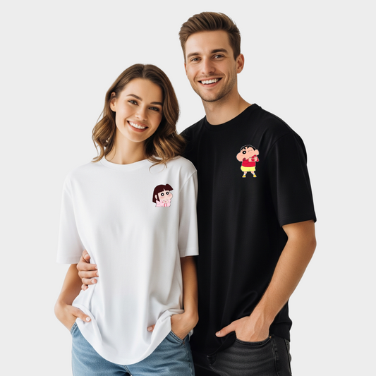 2 Pack : Shinchan and Ichan Couple T-Shirt