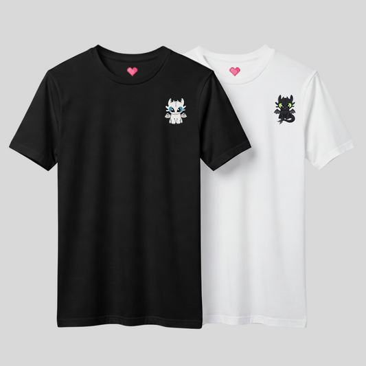2 Pack : Toothless & Lightfury Couple T-Shirt